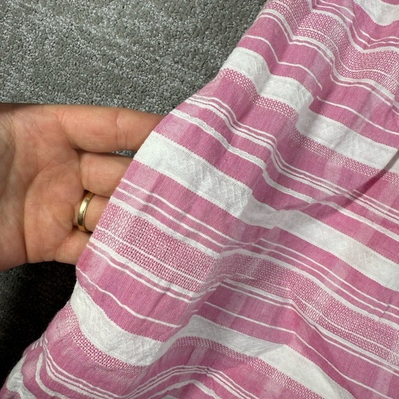 J. Marie Pink Embroidered Mini Sleeveless Pink Striped Dress Size Small - Picture 8 of 8